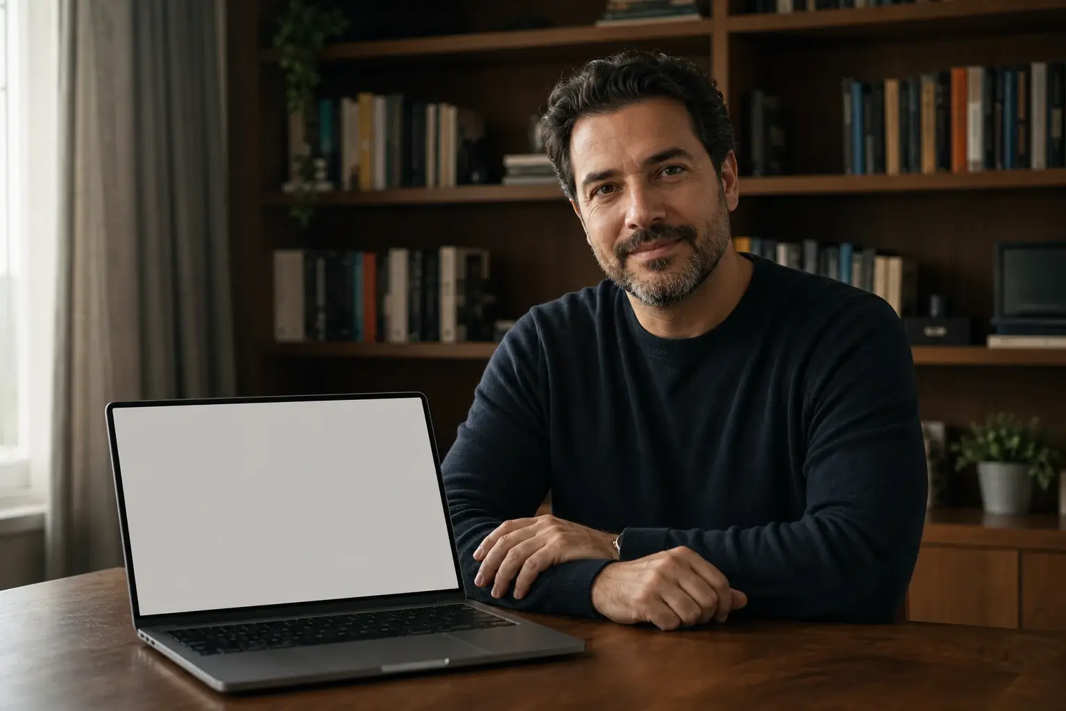 Verbum executando em um notebook numa biblioteca